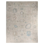 Ivory Traditional Oushak Wool Rug - 8'9" x 11'7"