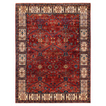 Red Traditional Serapi Wool Rug - 9' x 12'