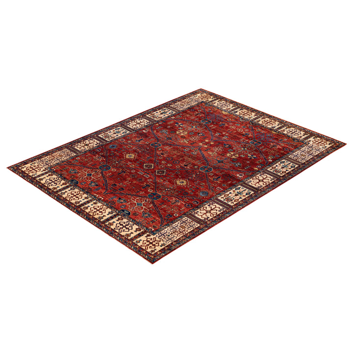Red Traditional Serapi Wool Rug - 9' x 12'