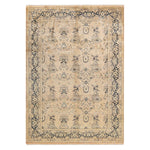 Beige Traditional Mogul Wool Rug - 6'3" x 8'9"