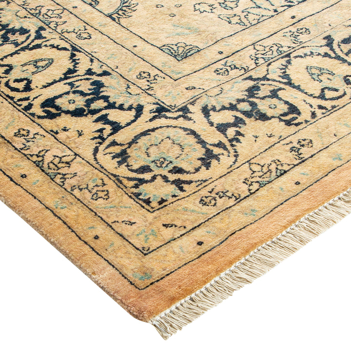 Beige Traditional Mogul Wool Rug - 6'3" x 8'9"