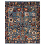 Light Blue Traditional Serapi Wool Rug - 8' x 9'8"