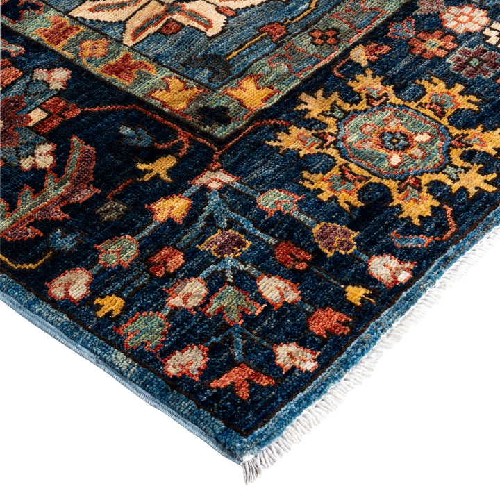 Light Blue Traditional Serapi Wool Rug - 8' x 9'8"