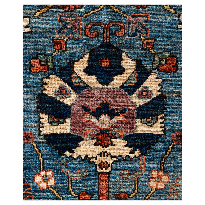 Light Blue Traditional Serapi Wool Rug - 8' x 9'8"
