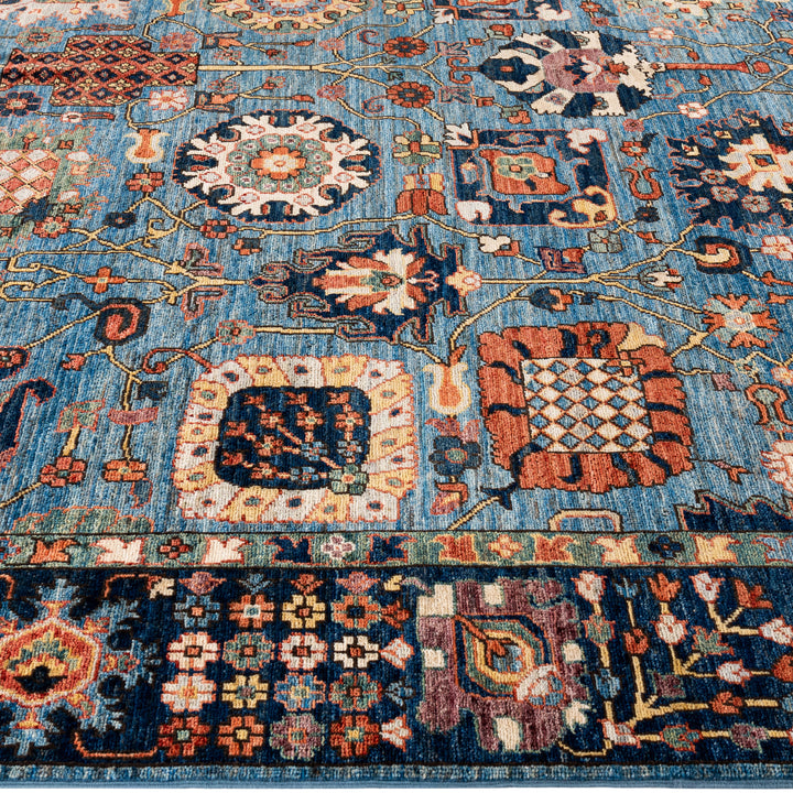 Light Blue Traditional Serapi Wool Rug - 8' x 9'8"
