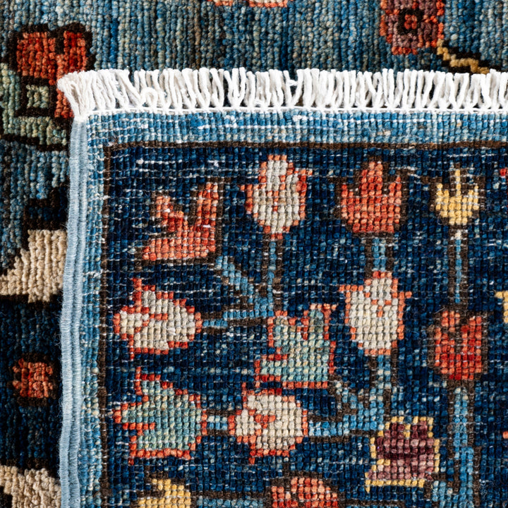 Light Blue Traditional Serapi Wool Rug - 8' x 9'8"