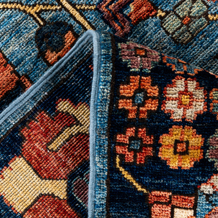 Light Blue Traditional Serapi Wool Rug - 8' x 9'8"