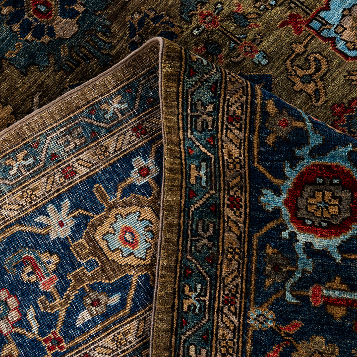 Brown Traditional Serapi Wool Rug - 9'2" x 11'6"