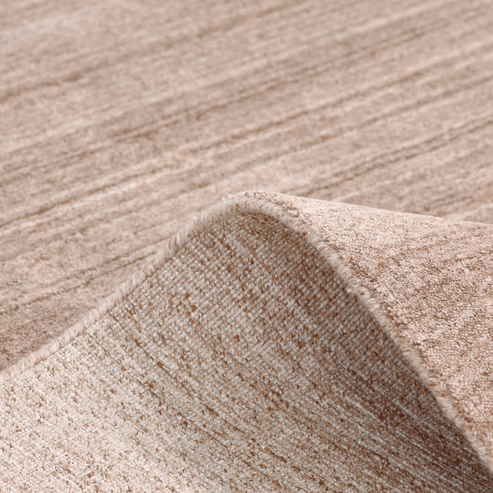 Textured Wool Art Silk Blend Rug Beige / 8' x 10'