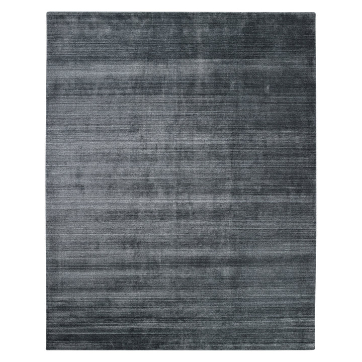Textured Wool Art Silk Blend Rug Dark Grey / 8' x 10'