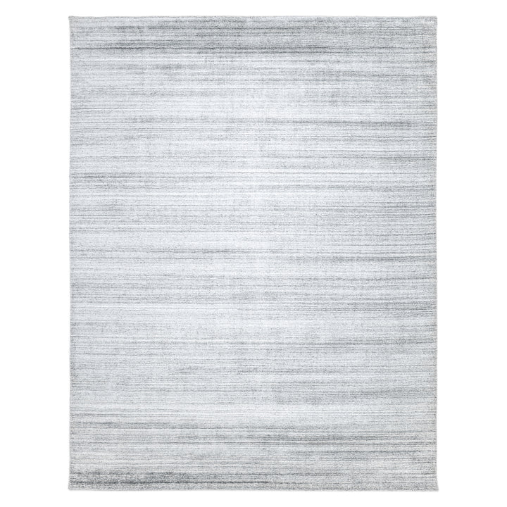 Textured Wool Art Silk Blend Rug Grey / 8' x 10'