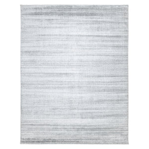 Textured Wool Art Silk Blend Rug Grey / 8' x 10'
