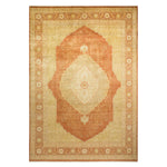 Brown Traditional Mogul Wool Rug - 10'3" x 14'3"