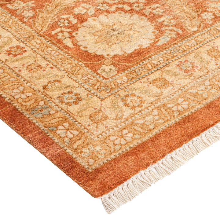 Brown Traditional Mogul Wool Rug - 10'3" x 14'3"