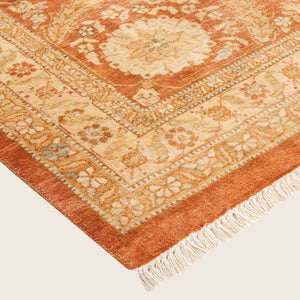 Brown Traditional Mogul Wool Rug - 10'3" x 14'3" - hover