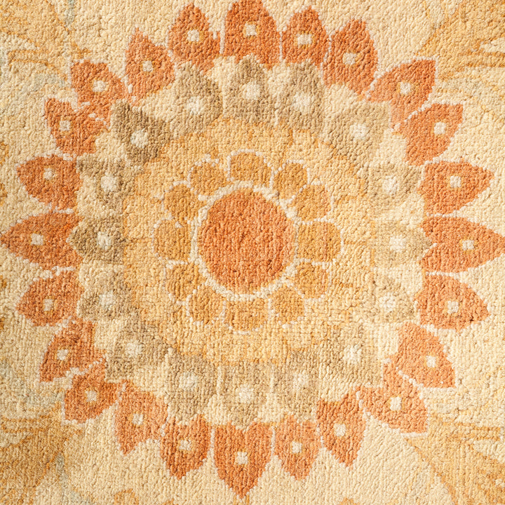 Brown Traditional Mogul Wool Rug - 10'3" x 14'3"