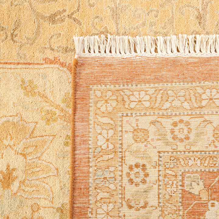 Brown Traditional Mogul Wool Rug - 10'3" x 14'3"