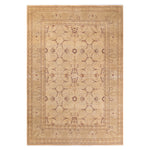 Beige Traditional Mogul Wool Rug - 6'2" x 8'10"