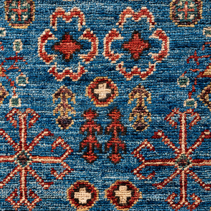 Light Blue Traditional Serapi Wool Rug - 5'11" x 8'11"