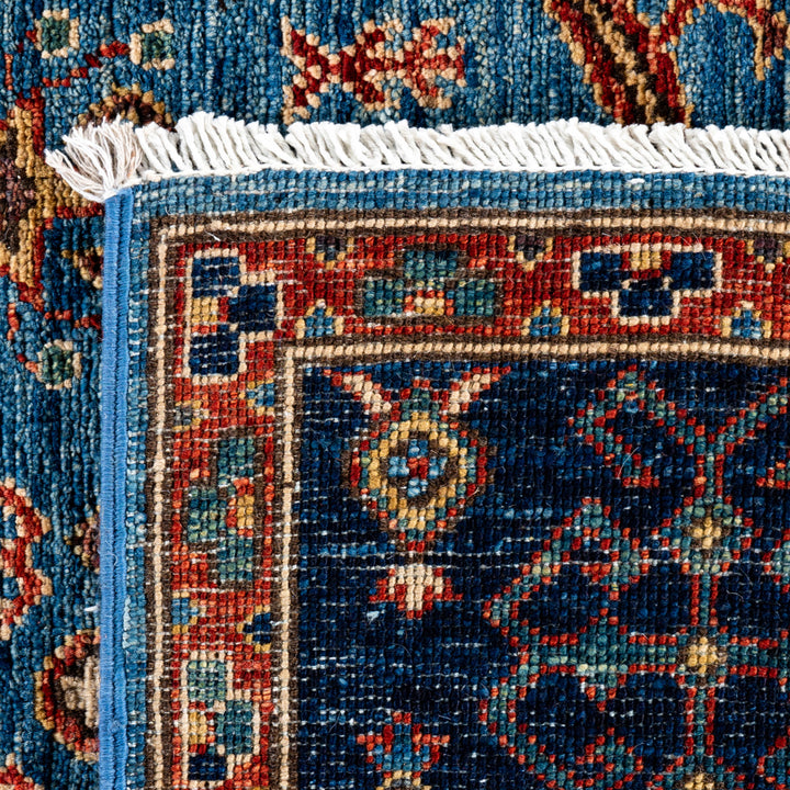 Light Blue Traditional Serapi Wool Rug - 5'11" x 8'11"