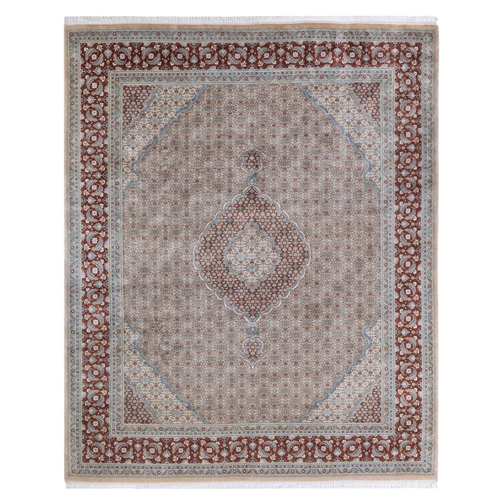Ivory Traditional Mogul Wool Rug - 8' x 9'9"