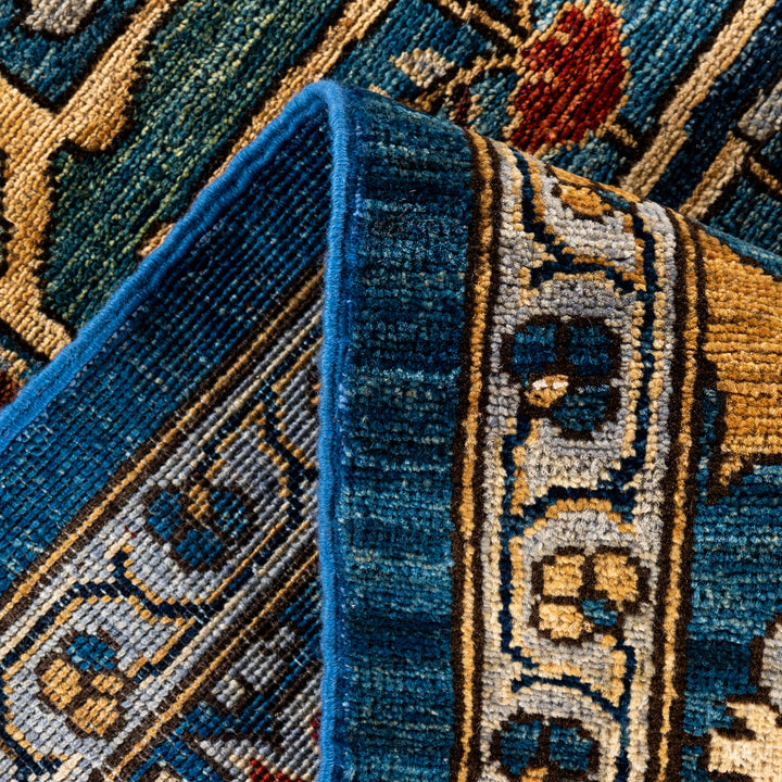 Light Blue Traditional Serapi Wool Rug - 9' x 11'9"