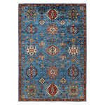 Light Blue Traditional Serapi Wool Rug - 6' x 8'11"