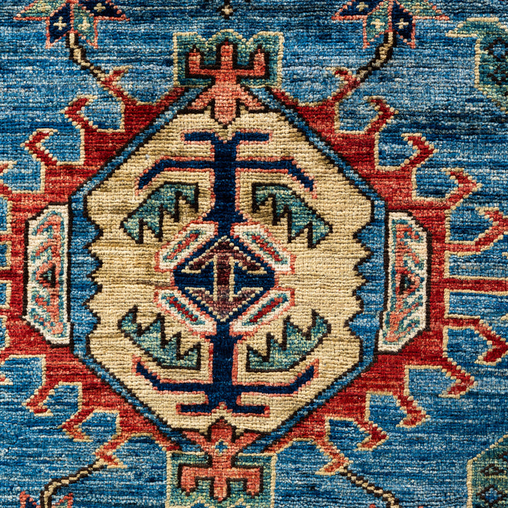 Light Blue Traditional Serapi Wool Rug - 6' x 8'11"