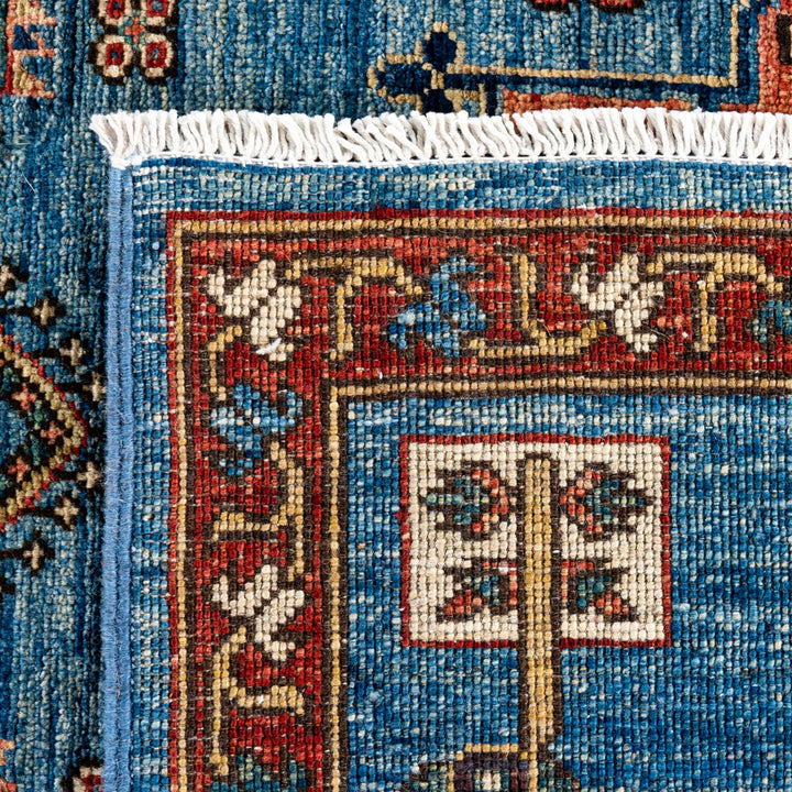 Light Blue Traditional Serapi Wool Rug - 6' x 8'11"