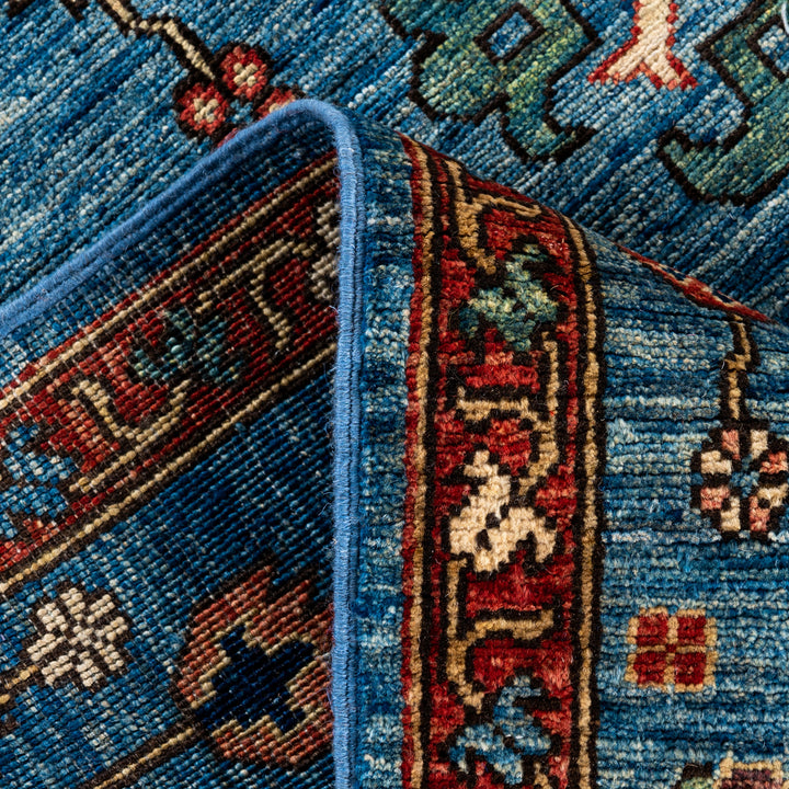 Light Blue Traditional Serapi Wool Rug - 6' x 8'11"