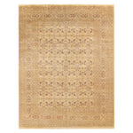 Yellow Traditional Mogul Wool Rug - 8'3" x 10'4"
