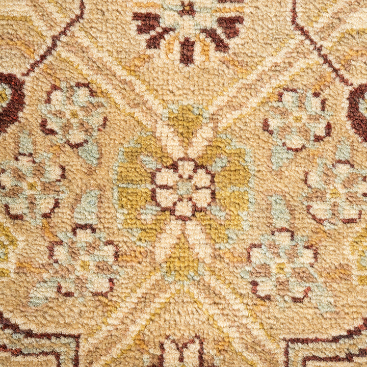 Yellow Traditional Mogul Wool Rug - 8'3" x 10'4"