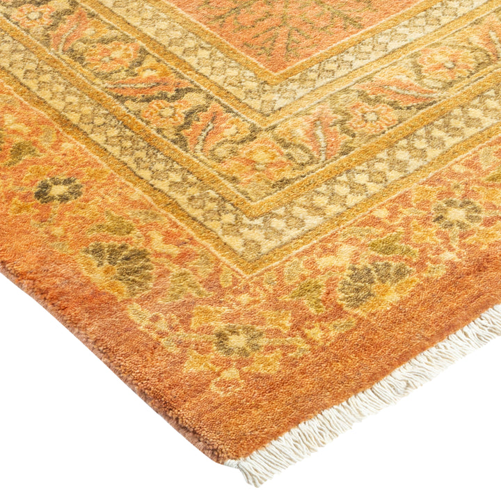 Brown Traditional Mogul Wool Rug - 8'1" x 9'10"