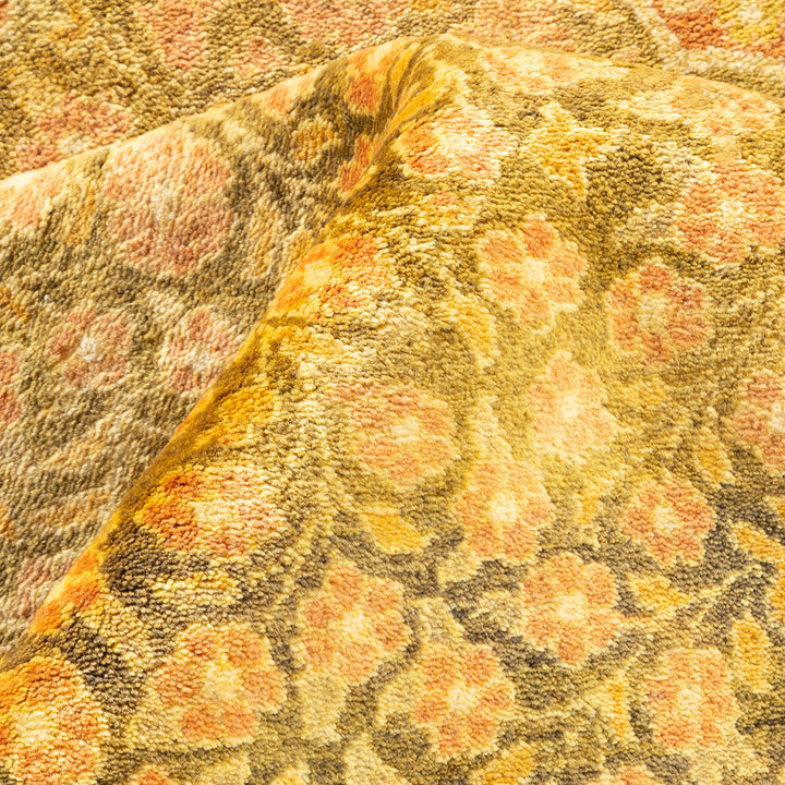 Brown Traditional Mogul Wool Rug - 8'1" x 9'10"