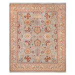 Light Blue Traditional Mogul Wool Rug - 8'1" x 9'10"