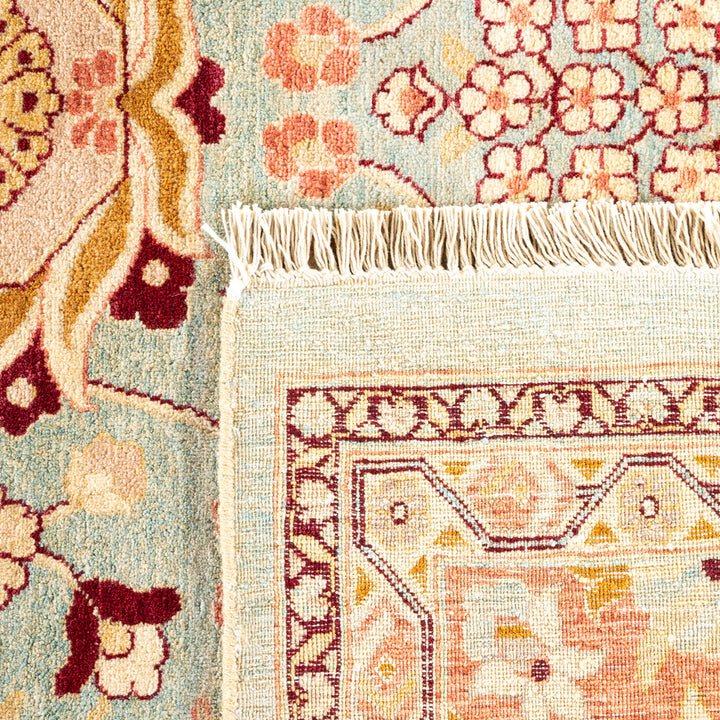 Light Blue Traditional Mogul Wool Rug - 8'1" x 9'10"