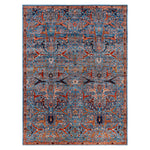 Light Blue Traditional Serapi Wool Rug - 8'11" x 11'10"