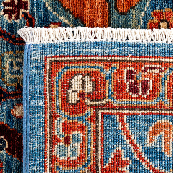 Light Blue Traditional Serapi Wool Rug - 8'11" x 11'10"