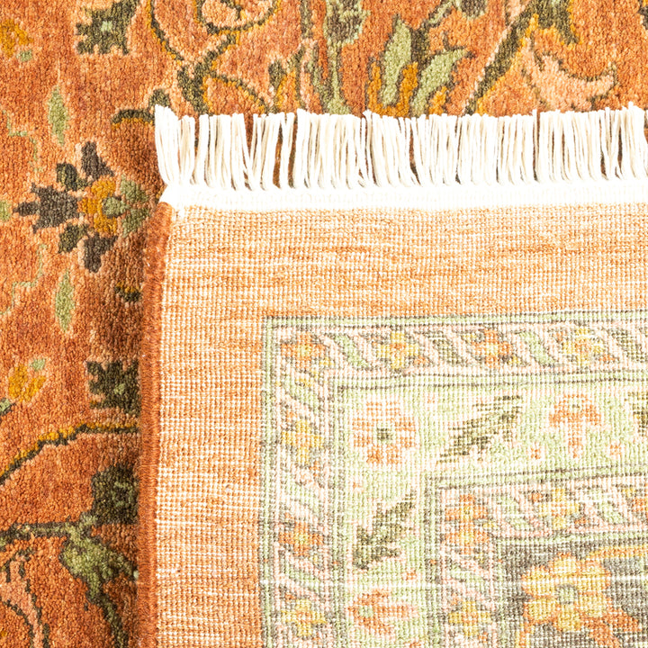 Yellow Traditional Mogul Wool Rug - 10'4" x 14'5"