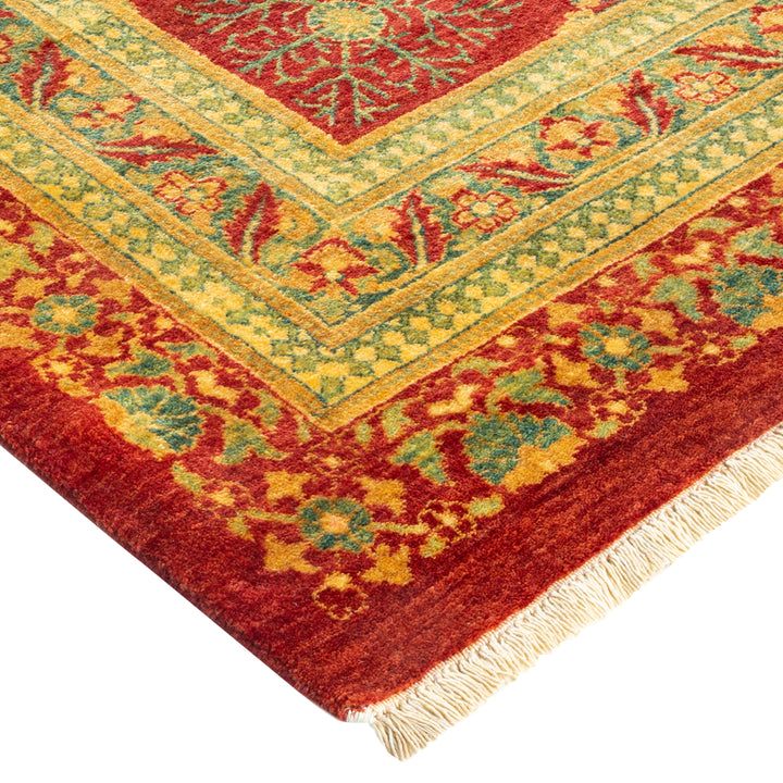 Red Traditional Mogul Wool Rug - 8'3" x 10'6"