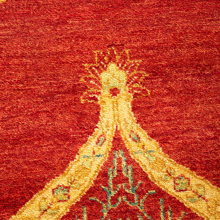 Red Traditional Mogul Wool Rug - 8'3" x 10'6"