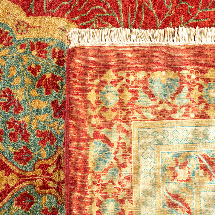 Red Traditional Mogul Wool Rug - 8'3" x 10'6"