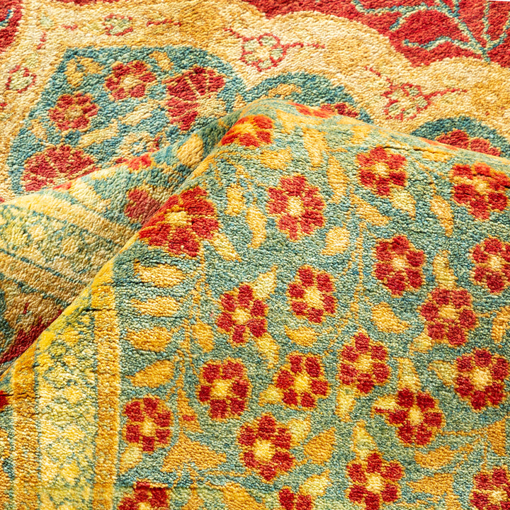 Red Traditional Mogul Wool Rug - 8'3" x 10'6"