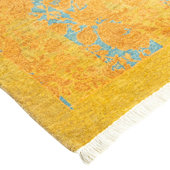 Green Traditional Mogul Wool Rug - 9'3" x 12'3"