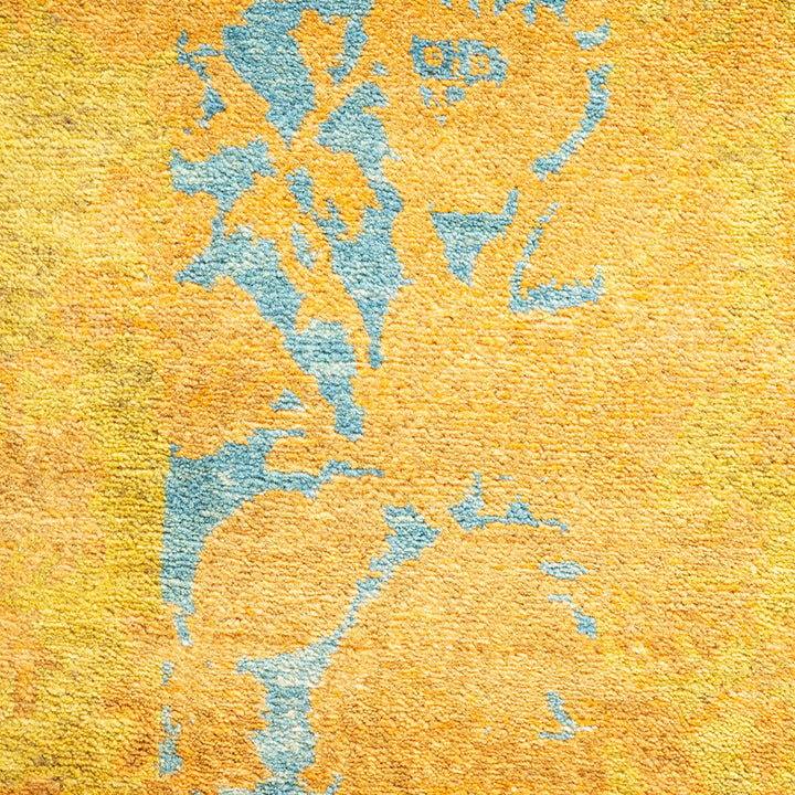 Green Traditional Mogul Wool Rug - 9'3" x 12'3"