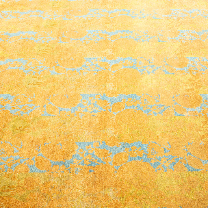 Green Traditional Mogul Wool Rug - 9'3" x 12'3"