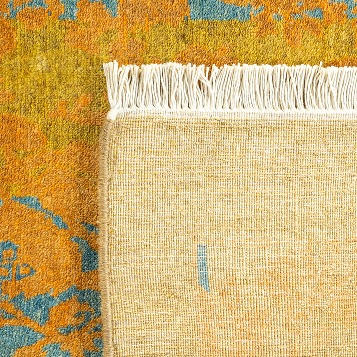 Green Traditional Mogul Wool Rug - 9'3" x 12'3"