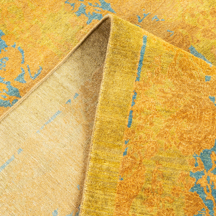 Green Traditional Mogul Wool Rug - 9'3" x 12'3"