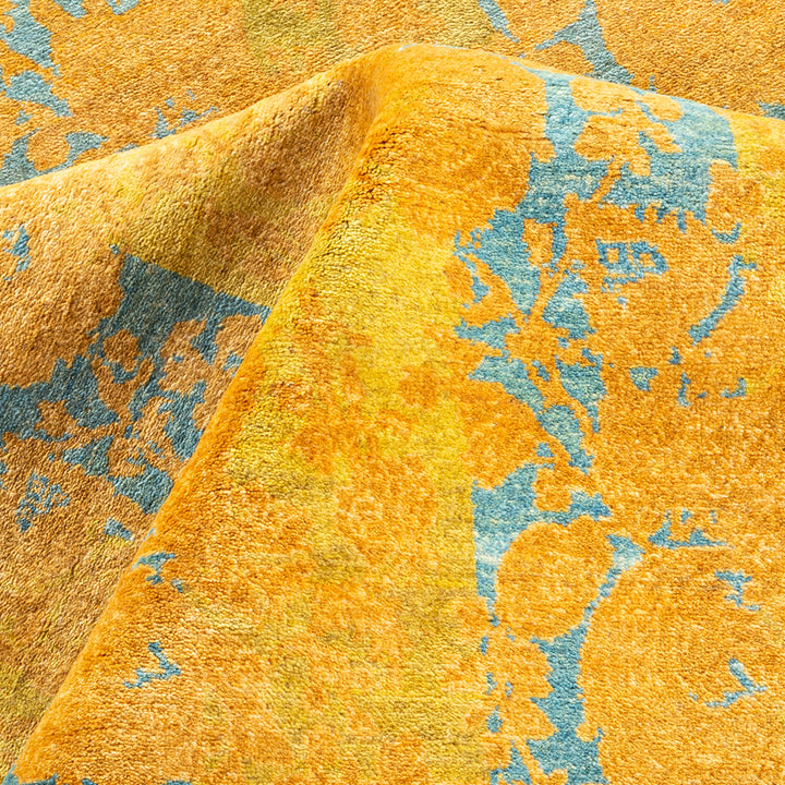 Green Traditional Mogul Wool Rug - 9'3" x 12'3"