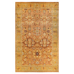Brown Traditional Mogul Wool Rug - 10'1" x 16'8"